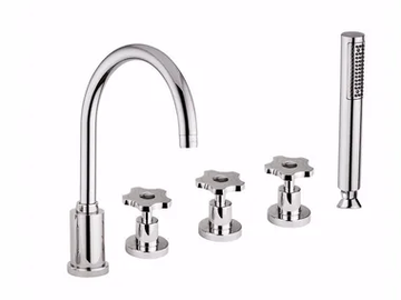 GIÒ CRYSTAL - GIÒ - F3660/S - 5 hole bathtub set with hand shower by Rubinetteria Giulini - view 2
